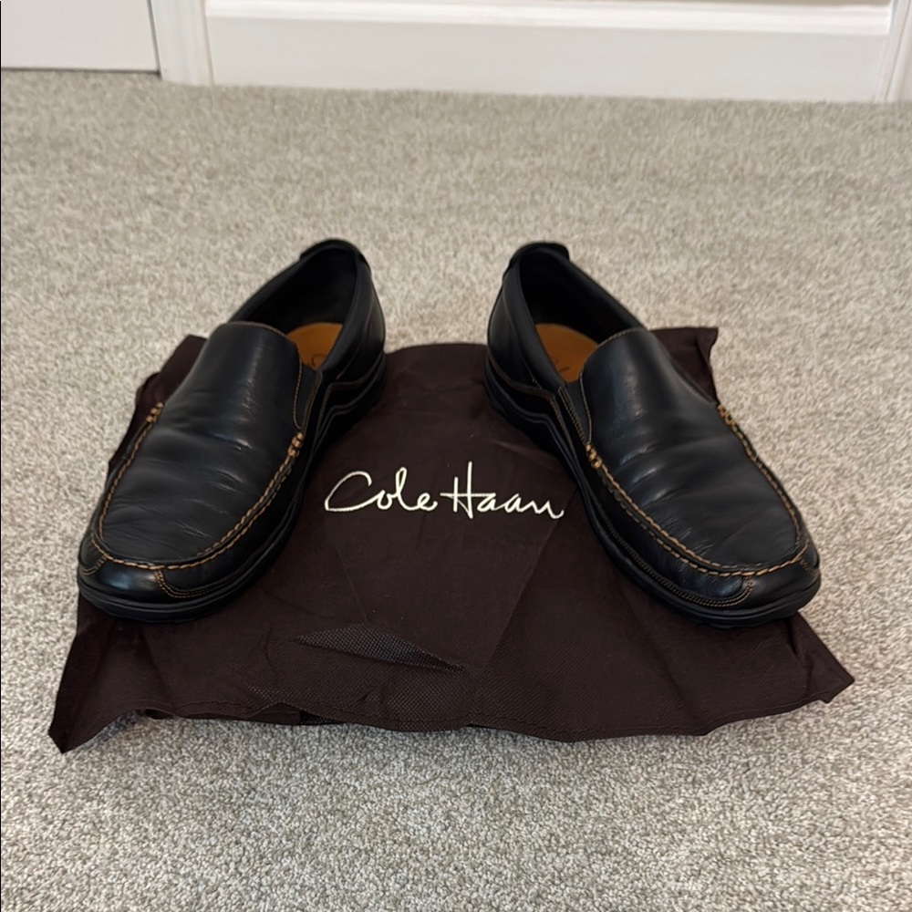 Cole Haan Tucker Venetian Loafers- Black